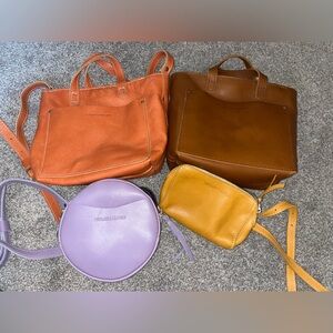 Set of Portland Leather Goods Bags